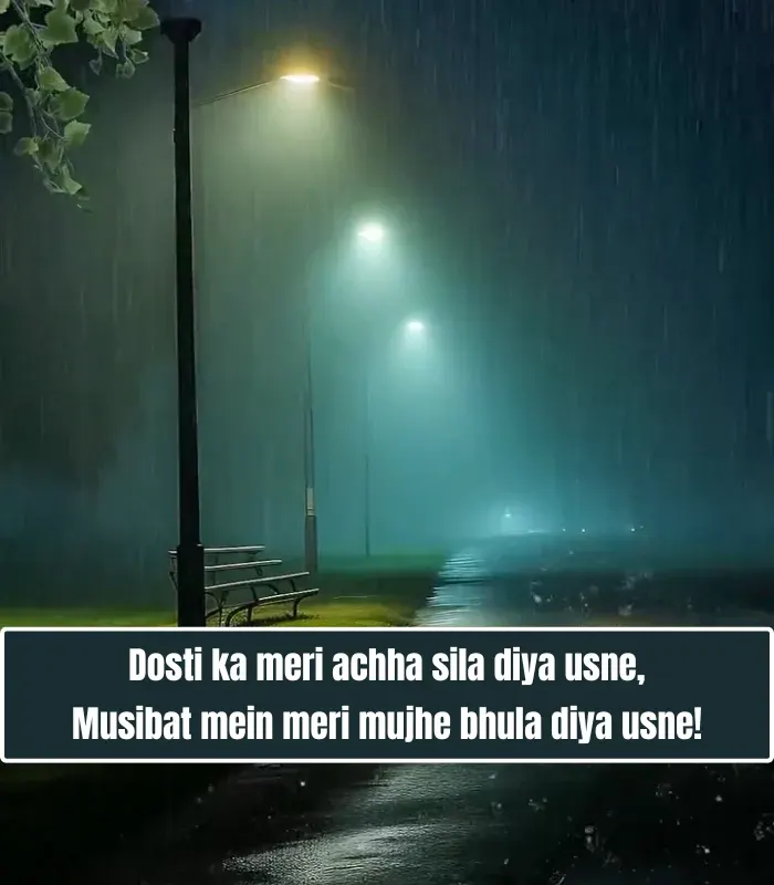 Dosti Me Dhoka Shayari in English