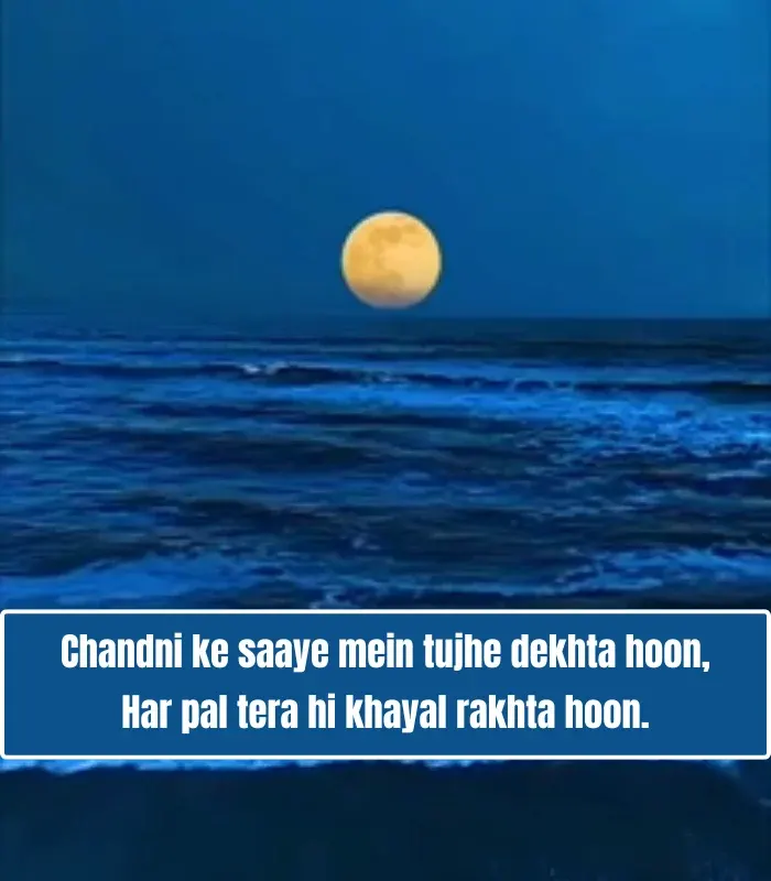Moon Shayari in English Image