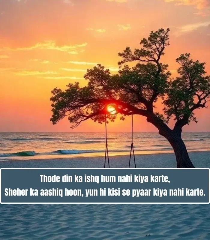 stylish shayari प्यार english 2 line