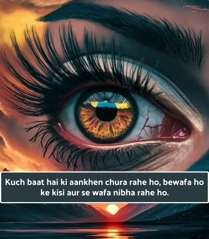 2 Line Shayari on Eyes in English