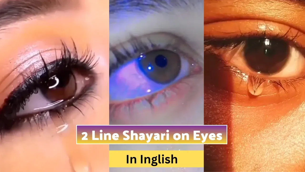2 Line Shayari on Eyes in English