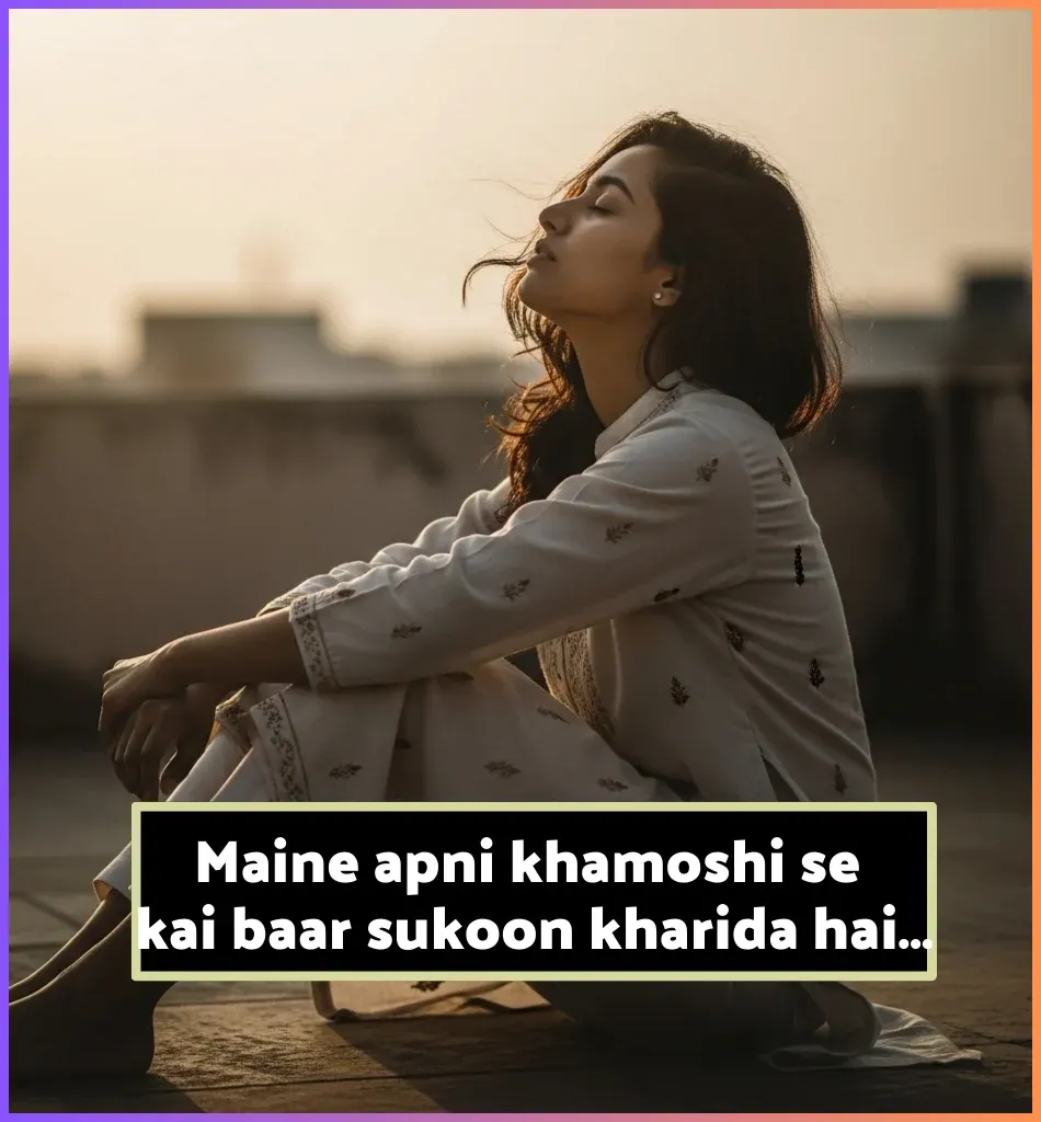 Khamoshi Shayari in English