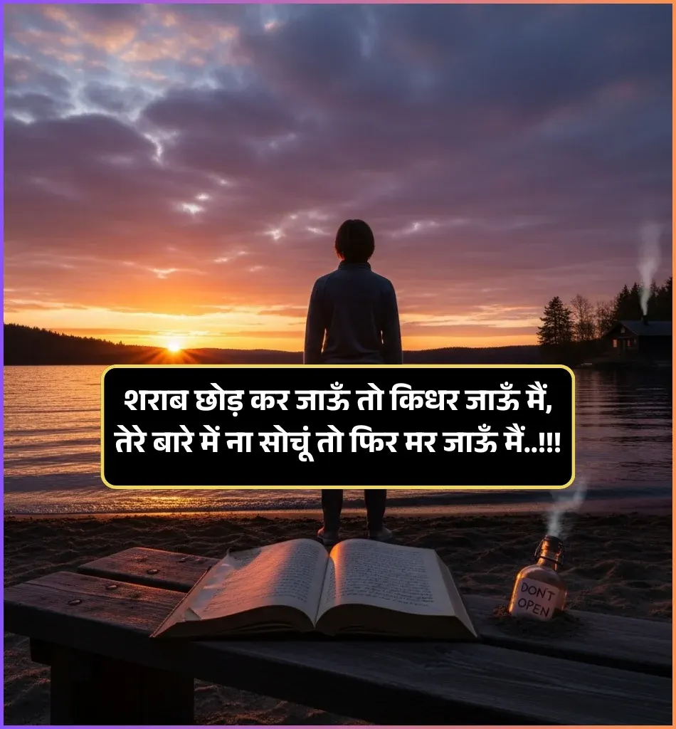 💔 Dard Bhari Jaam Sharab Shayari